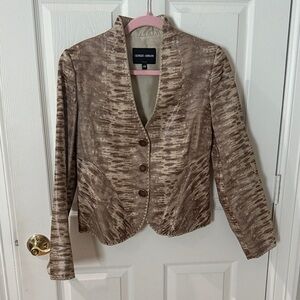 Giorgio Armani Women's snakeskin style lamb Blazer as 40